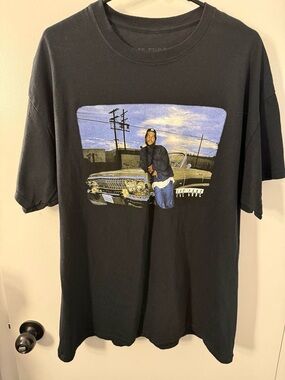 Ice Cube Shirt Mens XL Black Graphic Tee Short Sleeve Rap Hip Hop NWA Crewneck